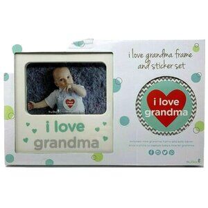 I Love Grandma Keepsake Photo Frame and Belly Sticker Rectangular Gift Set